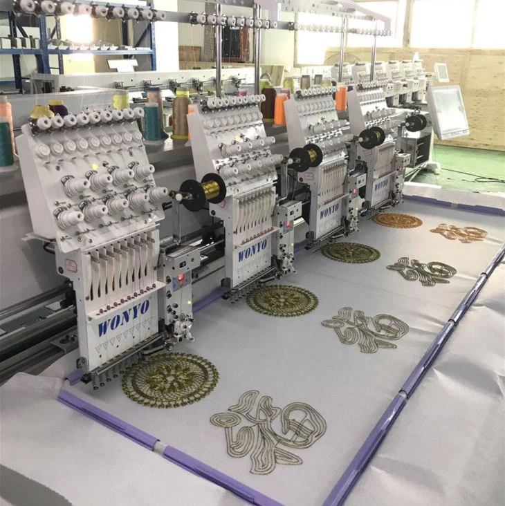 4 Heads Cap T-shirt And Flat Embroidery Machine