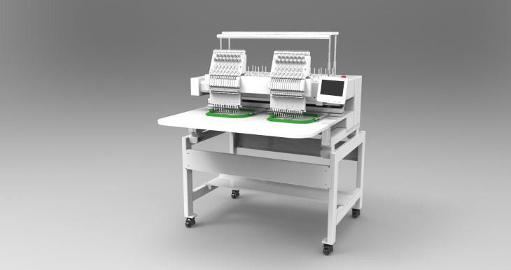 New Model 2 Head Embroidery Machine 400*500m
