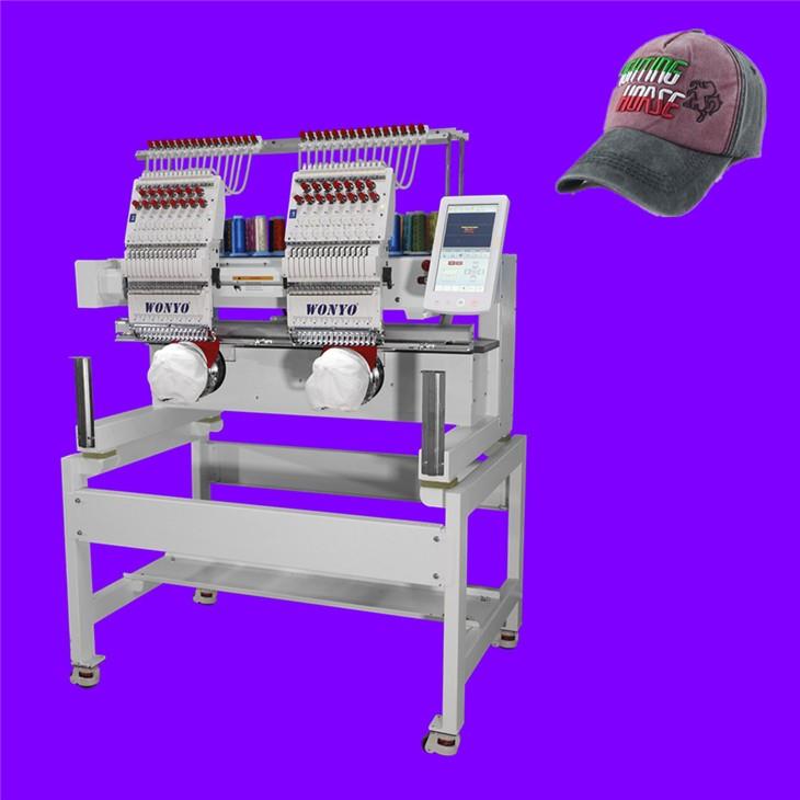WONYO High Speed Commercial 9 12 15 Colors Computerized 2 Head Embroidery Machine