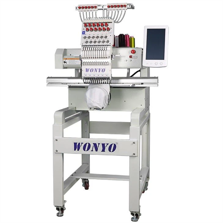 Tubular Single Head Wanyang Commerical Embroidery Machine For Shirt Cap Flat Embroidery in China